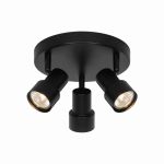 Nordlux Boston Ceiling Light 3-rondel Metal Black | Suitable for 3x GU10