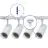 Complete Set 1-Phase Rail 1 Meter White | incl. 4x Spot + GU10 2700K 3W Dimmable + End Cap, Power Connector
